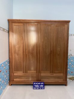 Tủ gỗ Xoan Đào cánh phẳng bo 4 góc