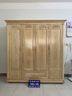 Tủ gỗ Sồi 4 cánh 2mx2m