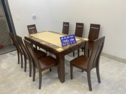 Bàn ăn mặt đá nhập khẩu dày 3 phân 8 gế size 90cm*1m8